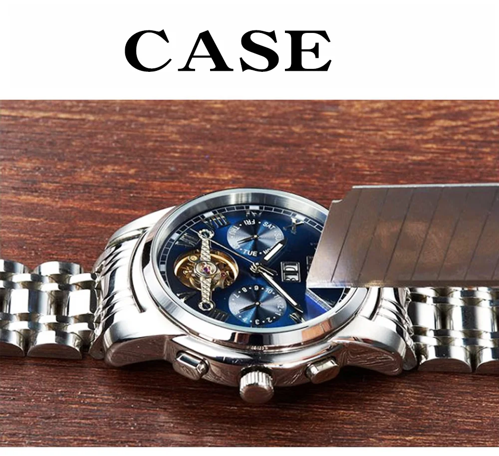 NIBOSI Skeleton Automatic Mechanical Watches For Men Full Steel Strap Clock Luminous Luxury Watch Men's Relogio Masculino (12)