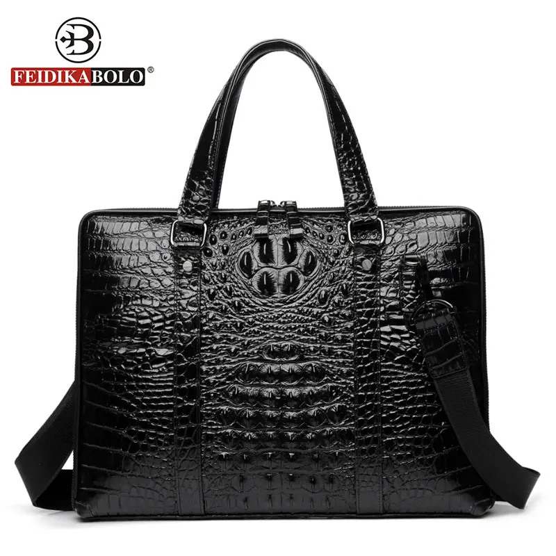 

Men Handbags Famous Genuine Leather Briefcase NewFashion Shoulder Bags Alligator Crossbody Satchel Man Tote Bag Messenger Bags