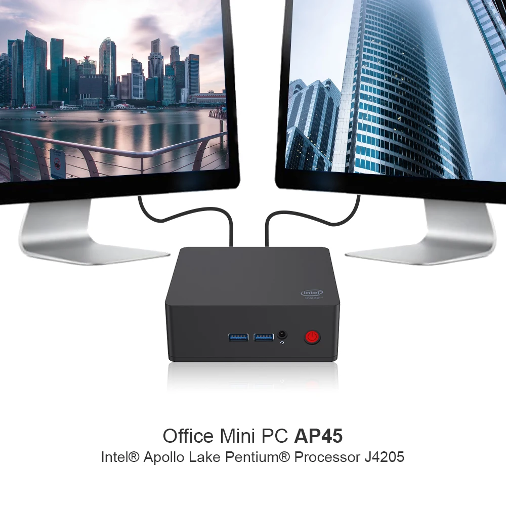 Beelink AP45 Домашний Мини ПК Intel Pentium J4205 2,6 ГГц 4 Гб ram 64G 128G EMMC Windows10 Двойной HDMI 4 * USB3.0 гигабитный LAN 4K HTPC NUC