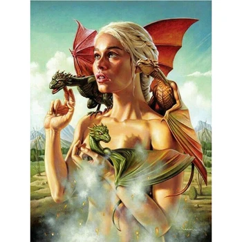 

Y161 YIKEE Dragon Girl diamond painting,mosaic diamond,5d diamond painting