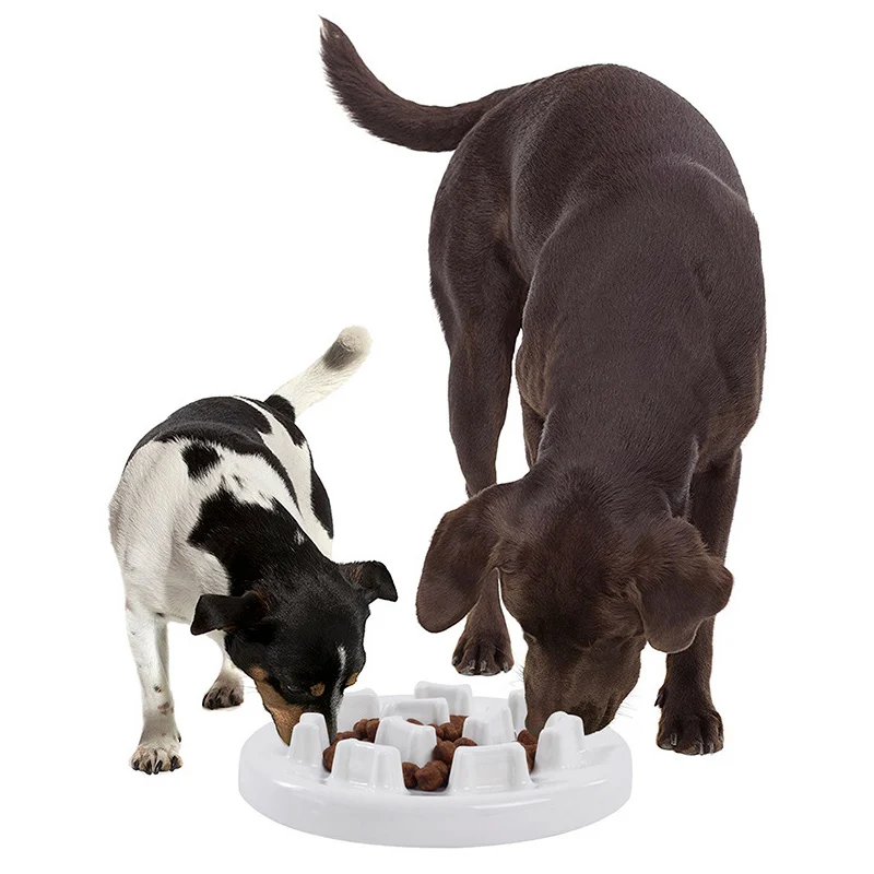 

Pet Bowl Ceramic Anti-Chock Convex Slow Feeder Bowls for Dogs Cats LBShipping