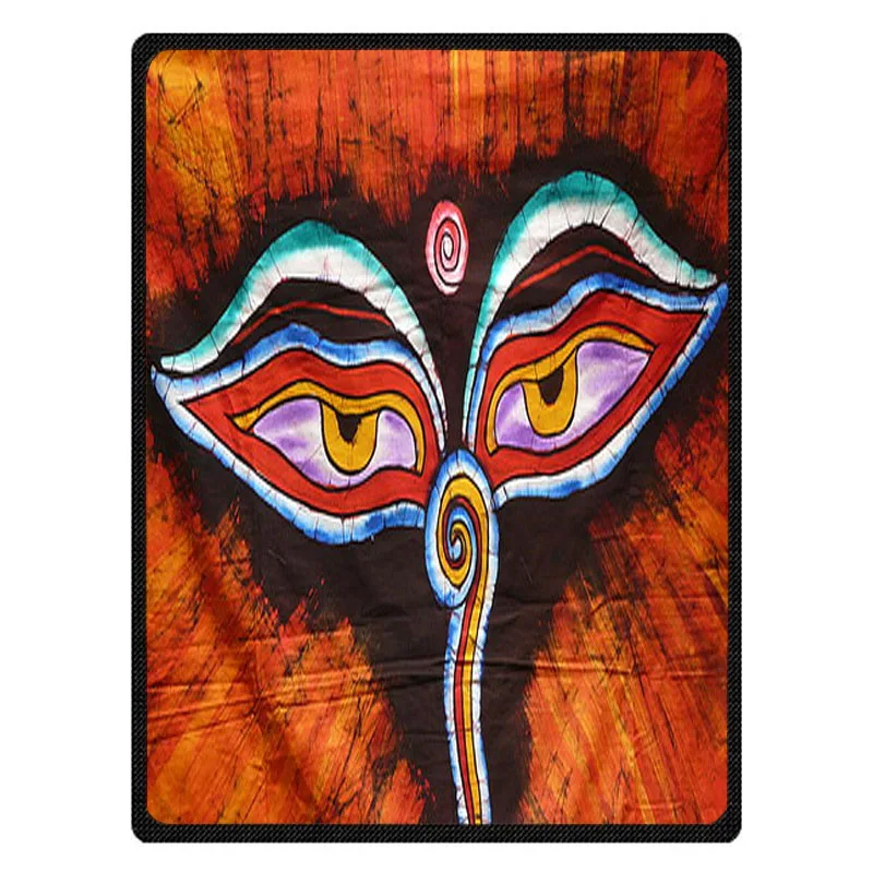 

Nepal Buddha eyes Print Super Soft Manta Coral Flannel Blanket Bed Plane Travel Throw Blankets Baby Kids Bed Sheet