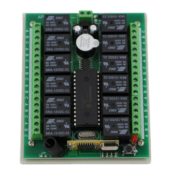 12CH DC24V RF Home Automation Remote Control Switch Transmitter and Recevier Wireless Switch Radio Smart Home Control 315/433MHZ