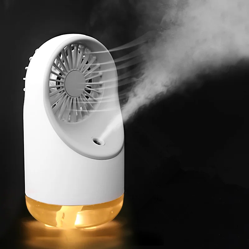 Portbale Humidifier Fan 2000mAh Rechargeable Handheld Humidifiers USB