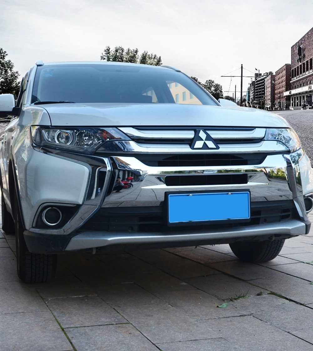 Монтфорд для Mitsubishi Outlander АБС ХРОМ передний нижний бампер ПЕРЕДНЯЯ РЕШЕТКА решетка декоративная накладка 1 шт