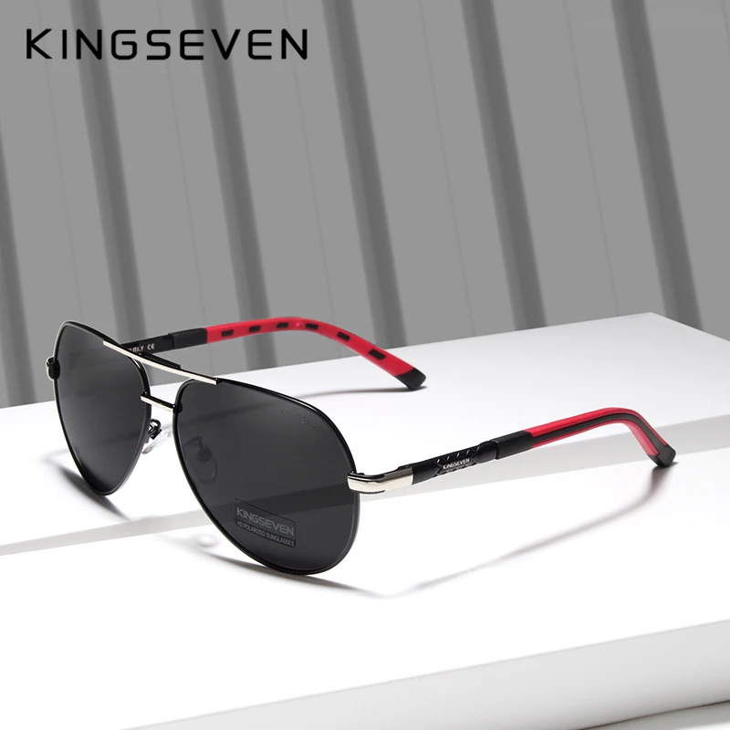 KINGSEVEN Aluminium Magnesium Sonnenbrille der Männer Polarisierte Beschichtung Spiegel Mode Gläser Männlichen Brillen Zubehör Für Männer Oculos