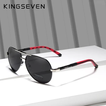 

KINGSEVEN Aluminum Magnesium Men's Sunglasses Polarized Coating Mirror Fashion Glasses Male Eyewear Accessories For Men Oculos