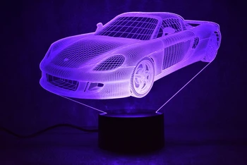 

Deco Light Motor Car Automobile Shape 3D LED 7 Color Changing Lighting Lamp Touch Switch For Holiday Room Decoration Night Light
