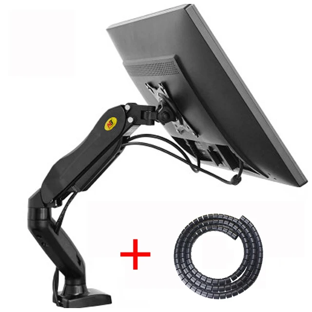 Mola de Gás Mesa de Montagem Braçadeira de Suporte do Monitor nb F80 10 27 2 6.5 kg Duplo Braço Imprensa ar Vesa 100x100 Titular Secretária Grommet Base pc - Image 2