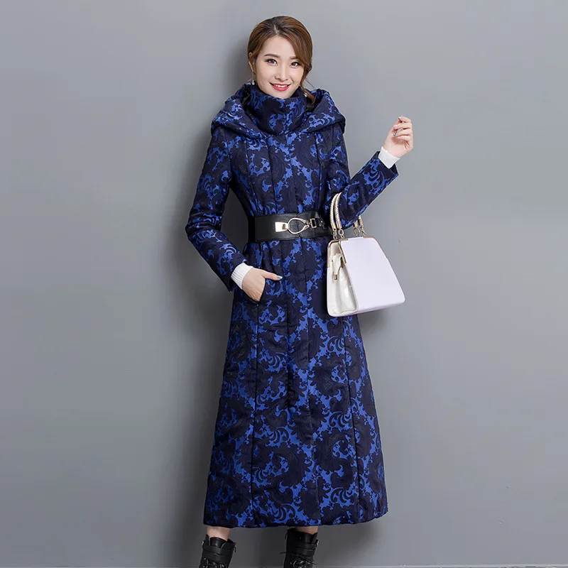 4xl X Donne 2018 Sottile Cappotto Con Cotone Invernale Del Blue Le lungo Rlyaeiz Caldo Nuovo Di Inverno Modo Per Cappuccio Giacca Rivestimento Parka CqZz1aw