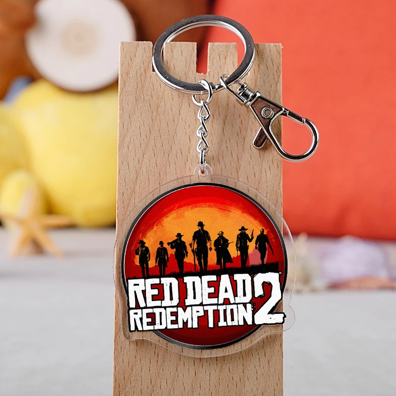 Игра Red Dead Redemption 2 акриловый брелок со стразами Ювелирные Изделия Сувенир - Цвет: 2