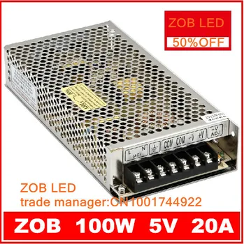 

100W 5V 20A LED Switching Power Supply,For LED Strip light,85-265AC input, power suply 5V Output--2PCS/LOT