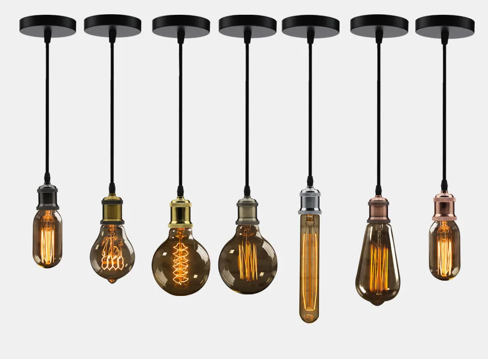 Классический винтажный подвесной светильник с шнуром, s E27, 110 В, 220 В, современный цоколь, светодиодный светильник, s Edison, декоративный подвесной светильник, hamg светильник