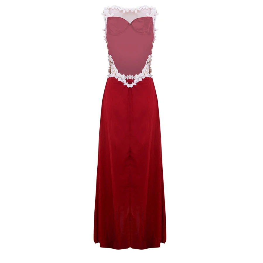 Женское вечернее платье, элегантное, длина до пола, длинное, открытая спина, Холтер, кружевные платья с высокой талией, одежда без рукавов H364