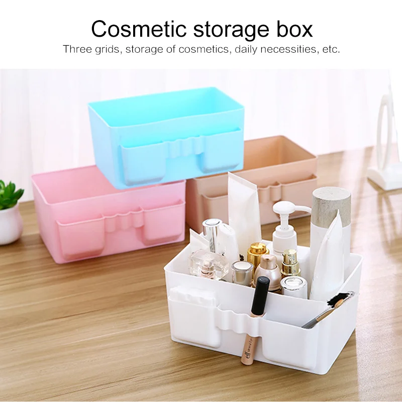 

Multifunctional Plastic Desk Desktop Organizer Drawer Jewelry Case Cosmetics Cotton Swabs Holder Makeup Organizer Storage Box