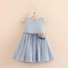 Новинка года; стильное Голубое Кружевное платье принцессы на бретельках с цветочным узором для девочек вечерние летние платья принцессы с длинными рукавами; торжественное платье