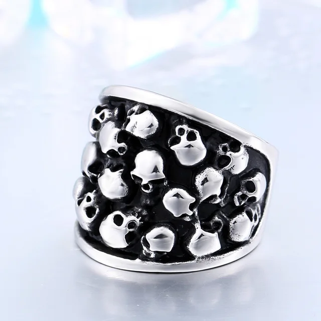 BEIER Heavy Metal Fashion Lots Biker Skull Accessories Stainless Steel