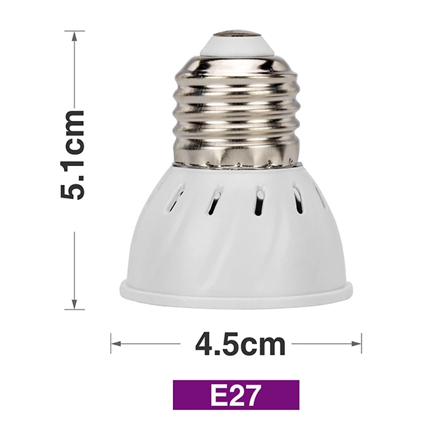 10 шт./лот светодиодный полный спектр прожектора E27 E14 светодиодный внутренняя промышленная лампа лампы GU10 MR16 36 60 80 светодиодный s 220 В лампада SMD2835 Bombillas - Испускаемый цвет: E27