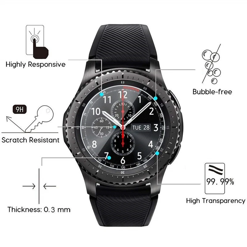 Защитная пленка из закаленного стекла для samsung gear S3 S2 Classic/gear sport/Galaxy Watch 46 мм/Galaxy Watch 42 мм