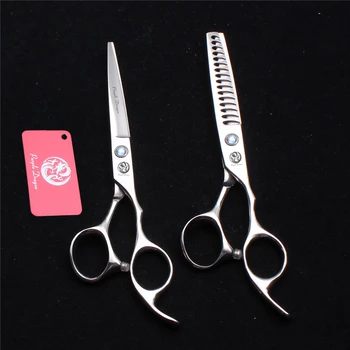

6" 17cm Purple Dragon Japan 440C Bang Cut Barber Shop Thinning Shears Cutting Scissors 16 Teeth Professional Hair Scissors Z2000