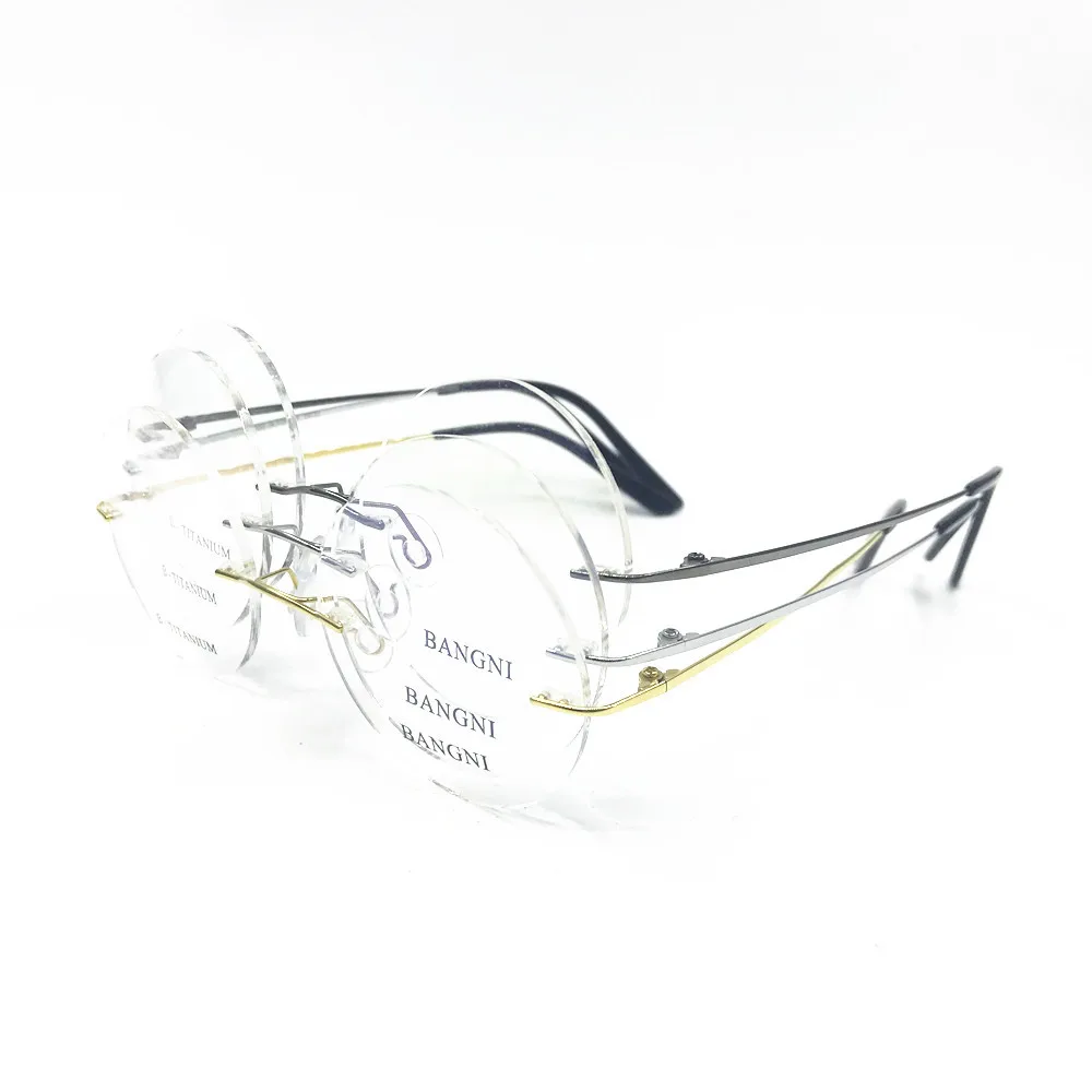 Optische Männer Runde licht Blau Licht gold Mann Frauen Grau Ultra Brillen Brille Titan silber Cubojue Randlose Anti Photochormic Rqg5UU