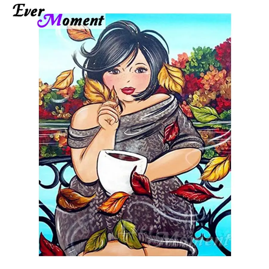 

Ever Moment Diamond Painting People Leaves Cross Stitch 5D DIY Home Decorations Gift Rhinestones Diamond Embroidery S2F1558
