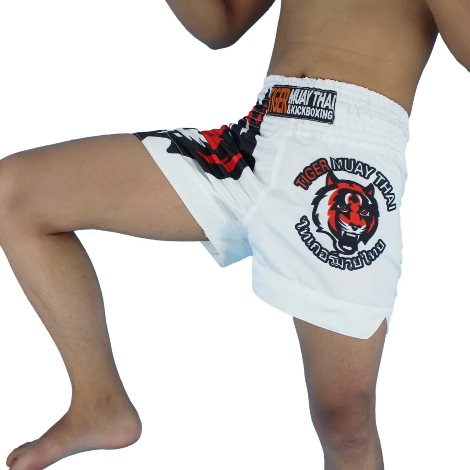 Beste MMA witte Tijger Muay Thai boksen wedstrijd Sanda training vechten shorts muay thai kleding boksen shorts mma muay thai kleding