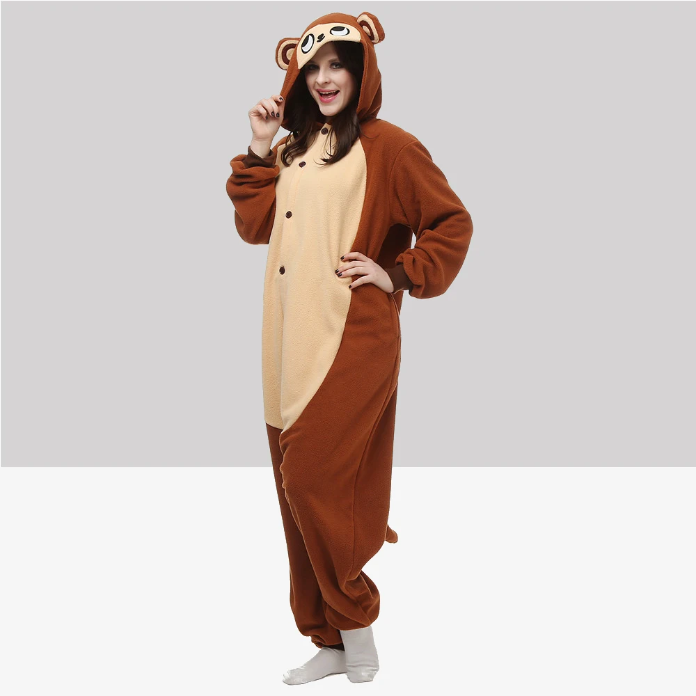Monkey Short Sleeve Animal Pajamas Adult One Piece Summer Costume Romper Monkey Short Sleeve Animal Pajamas Adult One Piece Summer Costume Romper