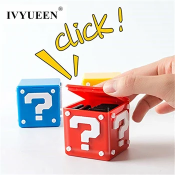 

IVYUEEN Game Card Case for Nintend Switch Controller Portable Storage TF Card Box Holder Protector Cube-Yellow/Red/Blue