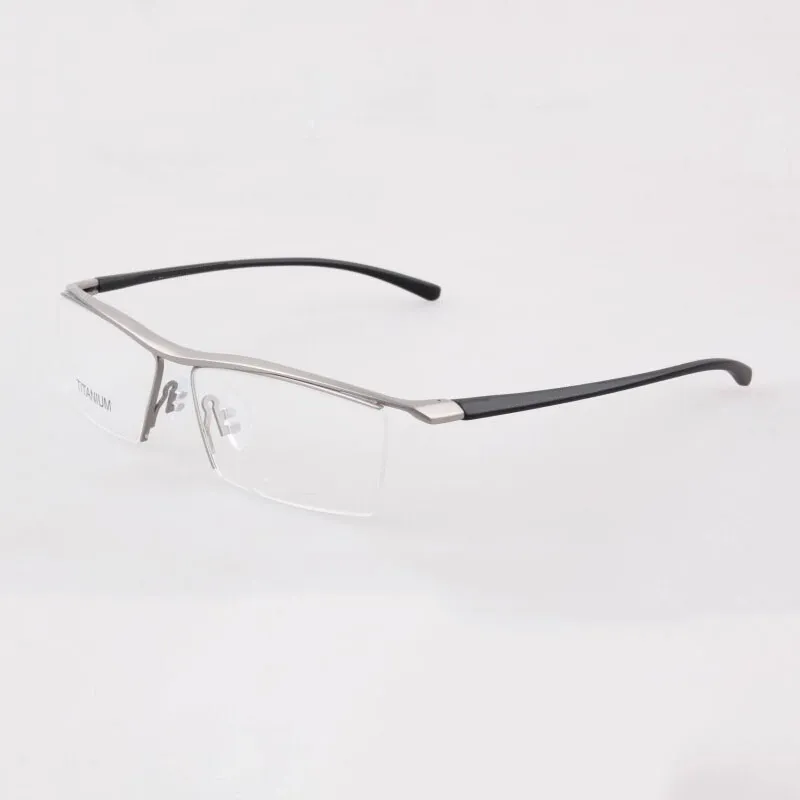 

Man Pure Titanium Retail Wholesale P8189TR Half Metal Frame Prescription Male Myopia Hyperopic Astigmatism Professional Optician