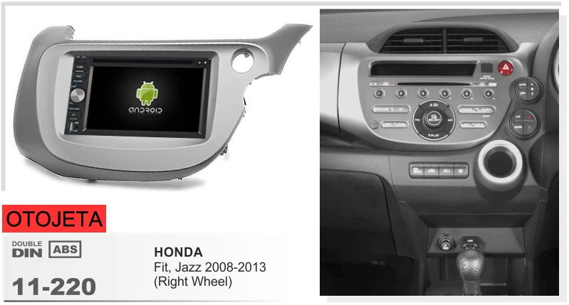 

Frame+android 6.0 car dvd player for honda fit jazz 2008-2013 touch screen multimedia stereo autoradio tape recorder head units