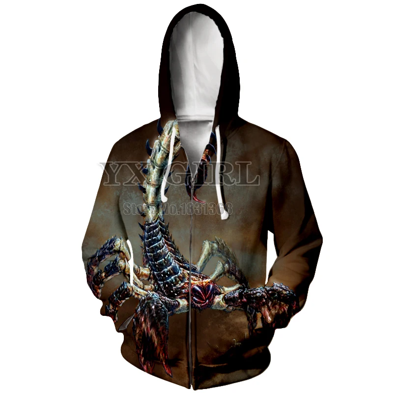 

YX GIRL Brand New God Of War Hoody Sweatshirt 3D Print Unisex Zip Hoodies Kratos Men/Women Brand Cartoon Hoodies Free Shipping