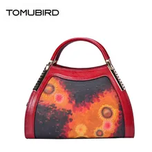 TOMUBIRD новая улучшенная женская сумка из натуральной кожи Брендовая женская сумка модная роскошная цветная дизайнерская сумка с принтом кожаные сумки