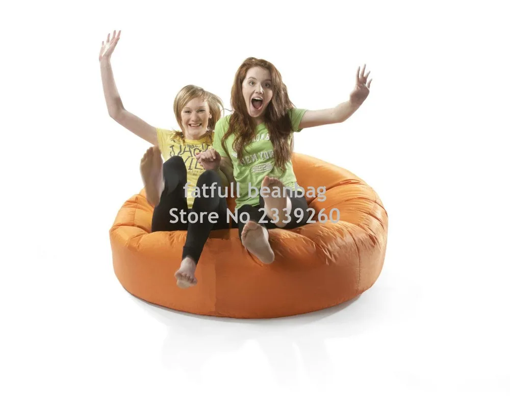 Cover only No Filler orange island bean bag chair outdoor sofa cover family reunion chair