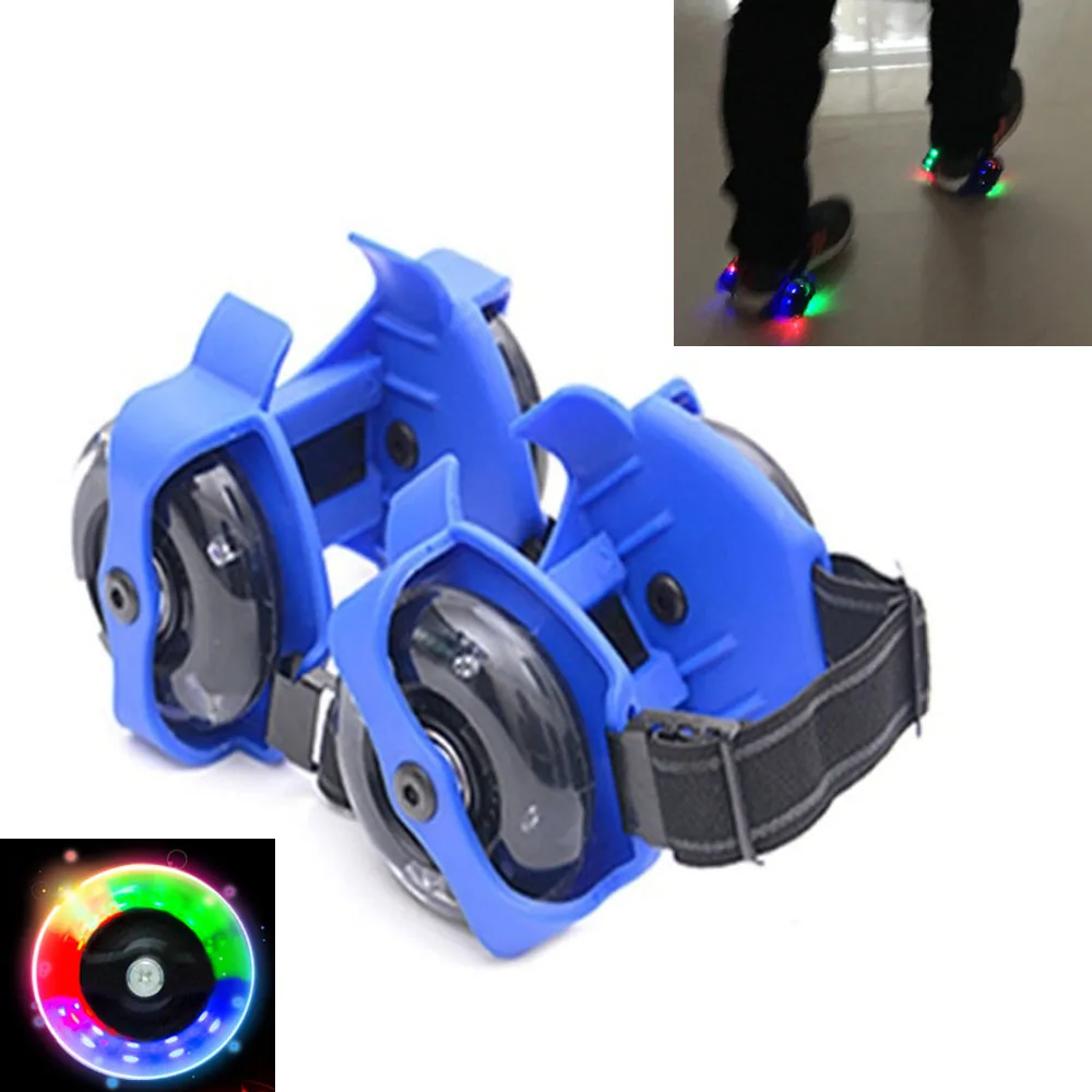 الاطفال وامض الأسطوانة أحذية التزلج قابل للتعديل amall زوبعة بكرة فلاش عجلة كعب أحذية التزلج الأسطوانة