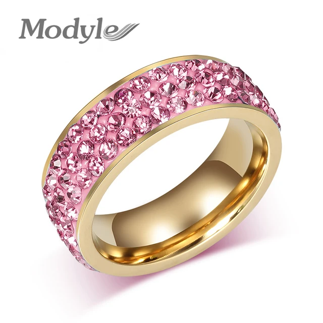 modyle new fashion vintage wedding rings for women lady girl luxury austrian crystals gold color - Girl Wedding Rings modyle new fashion vintage wedding rings for women lady girl luxury austrian crystals gold color - Girl Wedding Rings