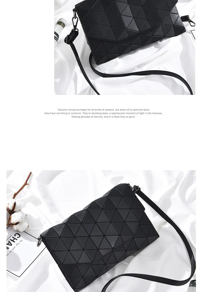 Women Diamond Lattice Laser Sequins Mirror Shoulder Bag Latest Style Geometry Quilted Plaid Mosaic Hasp Messenger Evening Bag (13)