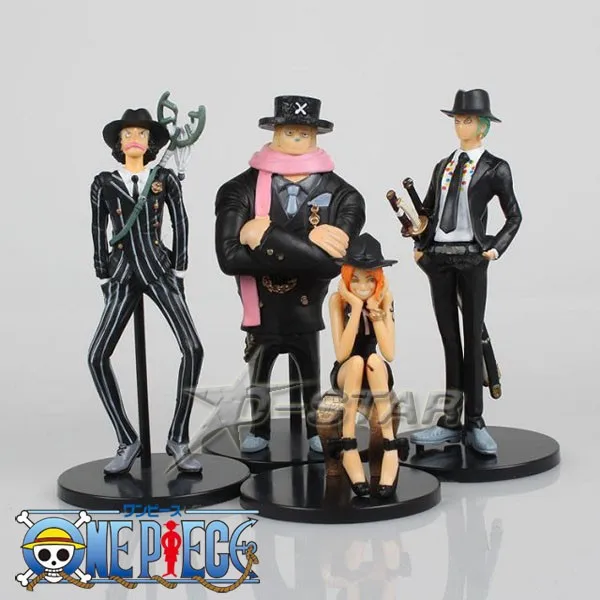 Free Shipping Cool 4.8&quot One Piece Solid Zoro Nami Usopp Chopper The 91th PVC Action Figure Collection Model Toy (4pcs per set) | Игрушки