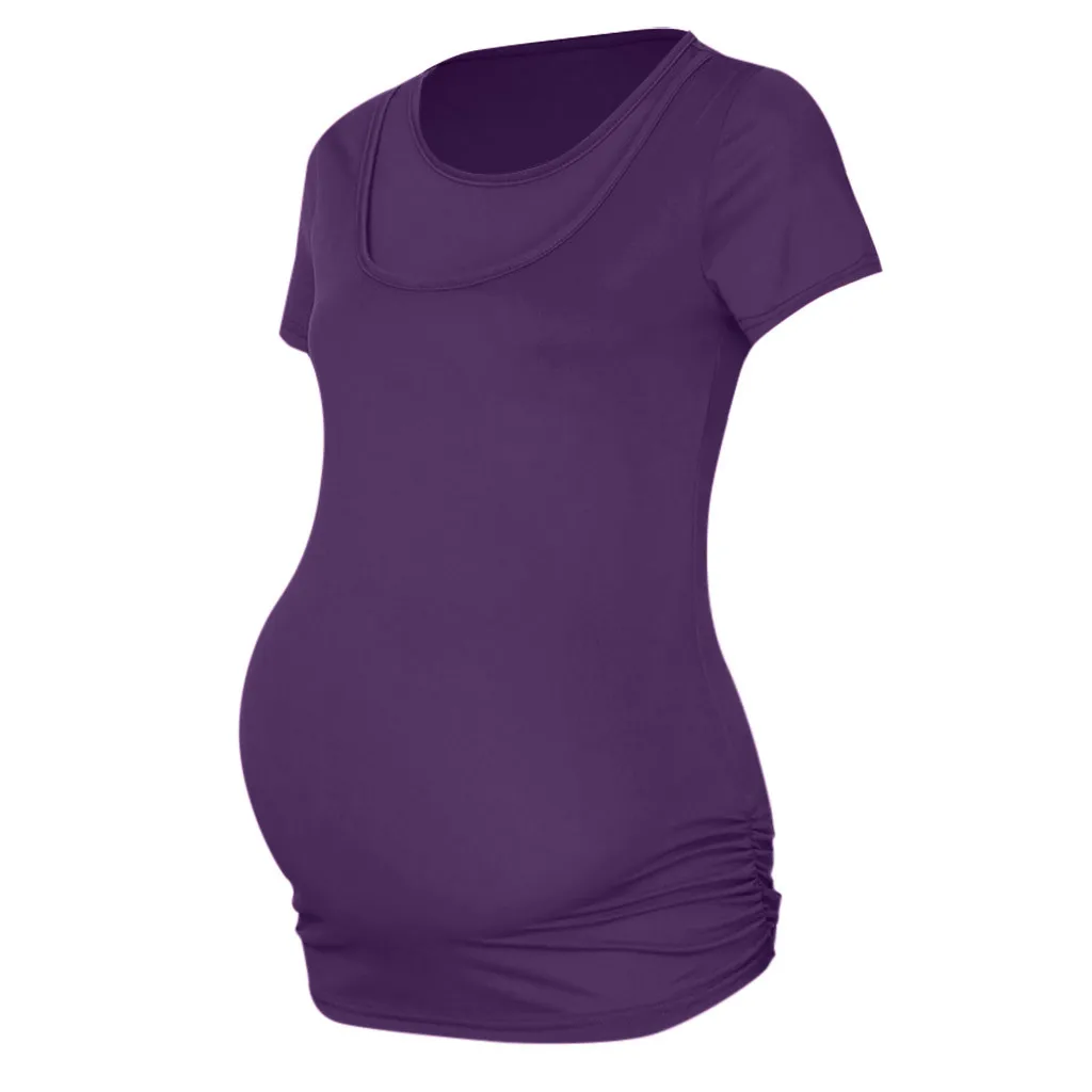 Женские однотонные топы с принтом для кормящих мам; толстовка для кормящих матерей; футболка; Одежда для беременных; vestido embarazada; платье для беременных