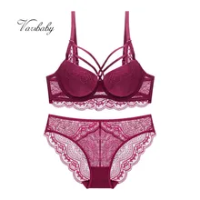 Varsbaby сексуальный бюстгальтер Пуш Ап на косточках и трусики собрать полный цветочный кружевной комплект нижнего белья для женщин