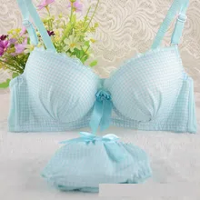 Новинка, хлопок, корректирующий тип, бюстгальтер, костюм, сексуальное милое пасторальное нижнее белье для маленькой девочки, нижнее белье, бюстгальтер
