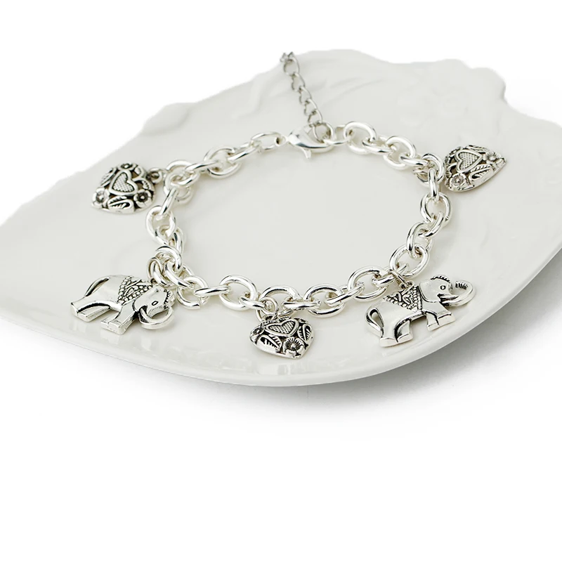 Woodland Creature Charm Bracelet - Sterling Silver Bracelet with