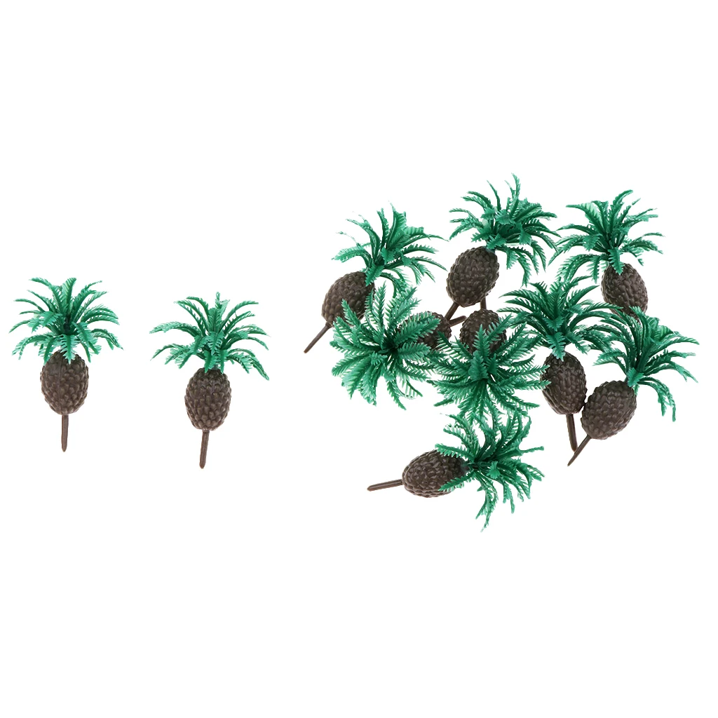 10x Miniature Sago Cyca Tree Model N Z Scale Train Railway Scenery 1/200/1/300/1/500