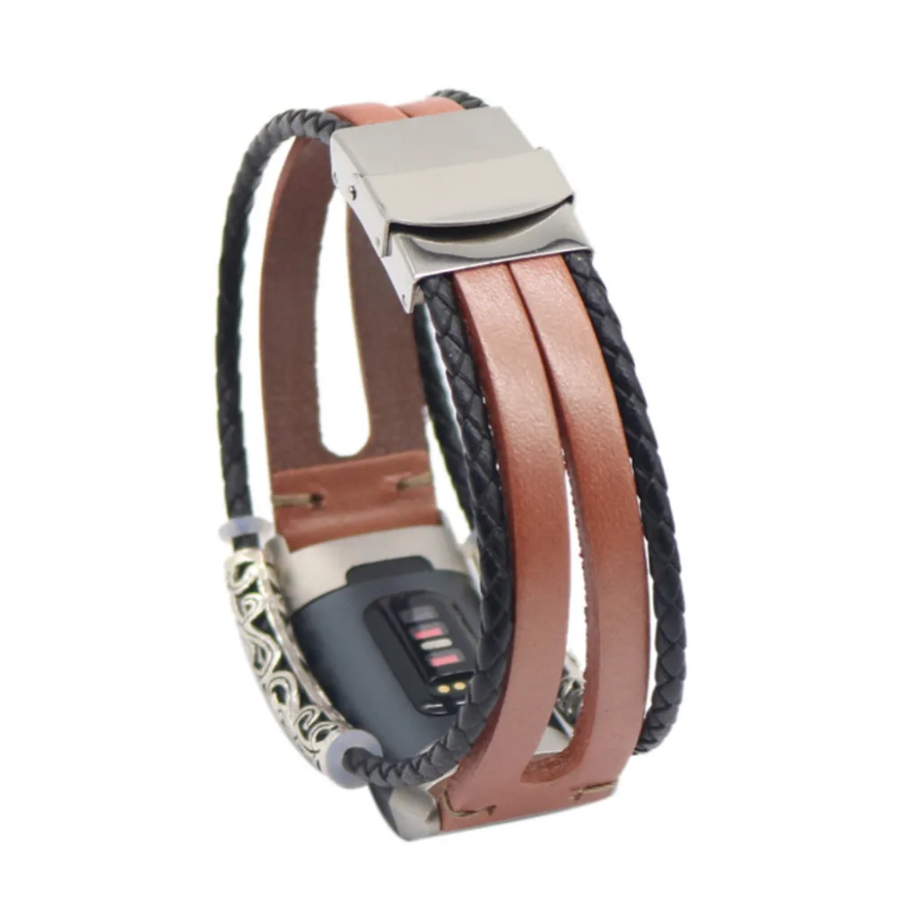 Смарт-часы браслет для Fit bit Charge 3 сменный кожаный браслет ремешок браслет для Fit bit Charge 3
