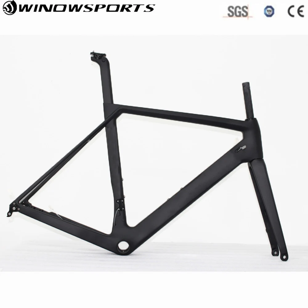Cheap Disc Carbon Disc Road Frame T800 Super Light Road Bike Frameset matte/glossy BB86 thru axle 142mmX12mm 700c carbon road bike 9
