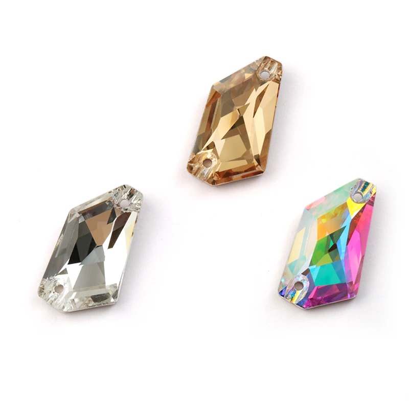 Cena Aaaa jakość kryształ ab 12x24mm szyć na kamieniu szkło dno cięte powierzchni Rhinestone szyte szklane kryształki