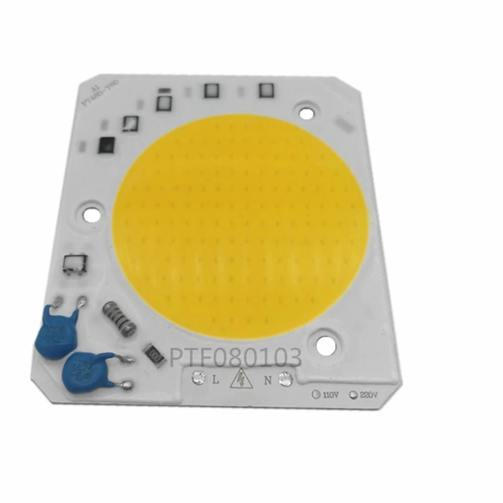 50W 220V Warm White IP65 Floodlight High Power Integrated LED COB Chip 50W 220V Matrix LED Spotlight DIY Flood Light Outdoor Str