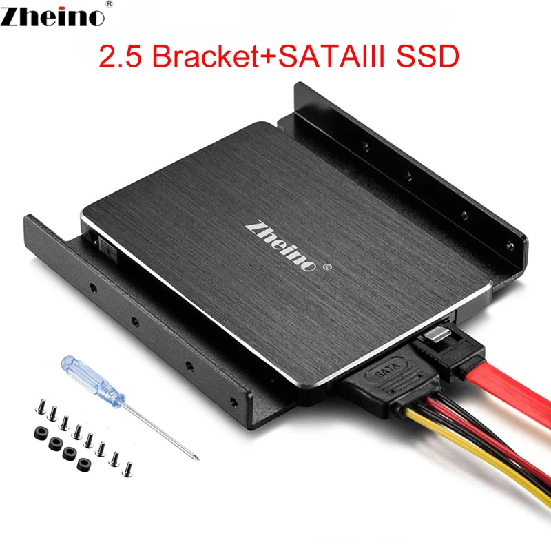 Zheino SATAIII SSD 60 ГБ 120 ГБ 240 ГБ 360 ГБ 480 ГБ 960 ГБ 128 ГБ 256 512 1 ТБ 2 ТБ Алюминий монтажный адаптер кронштейн для рабочего стола