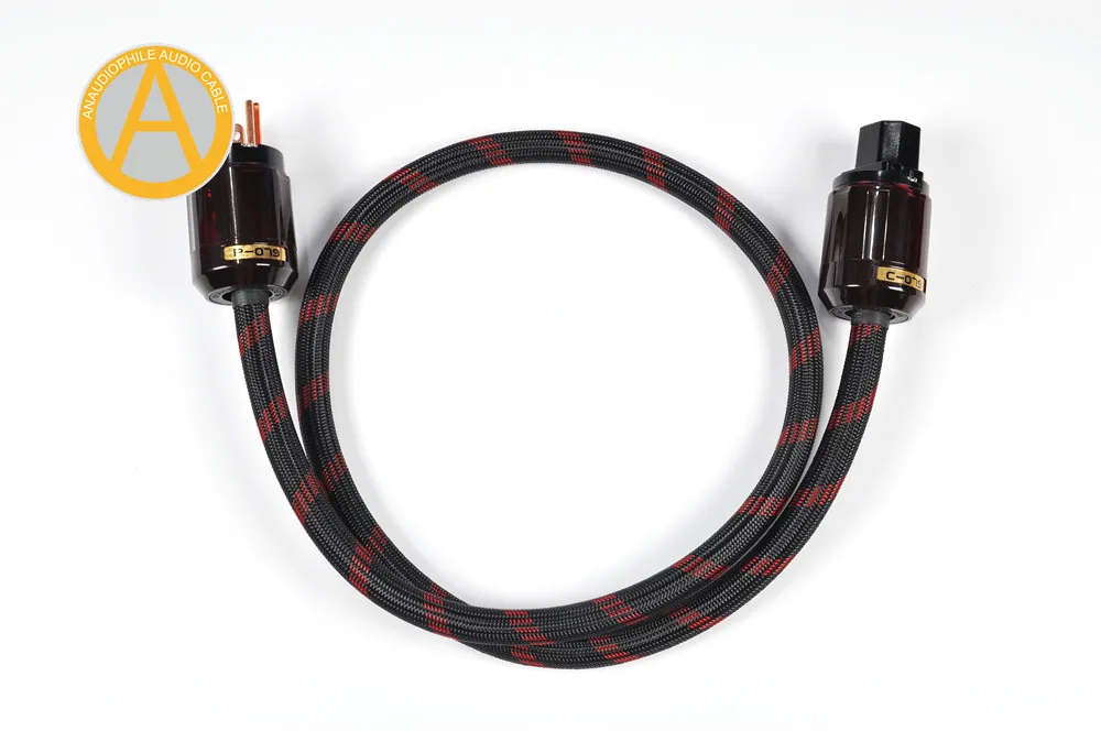 ANAUDIOPHILE PWC01 Hi-Fi Power Cable Power Cord Thick 4N OFC High Performance Cable W/ Quality US EURO Power Plug Socket