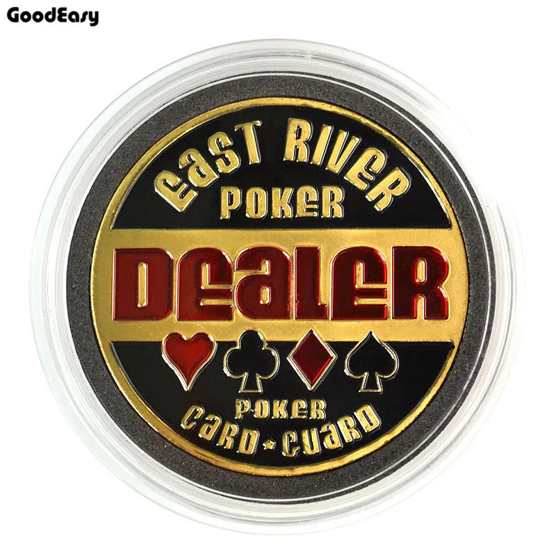 Горячее качество покерная карточка Защитная металлическая маркер монета с пластиковой крышкой Техасский покер чип набор казино Дилер Кнопка - Цвет: NEW DEALER